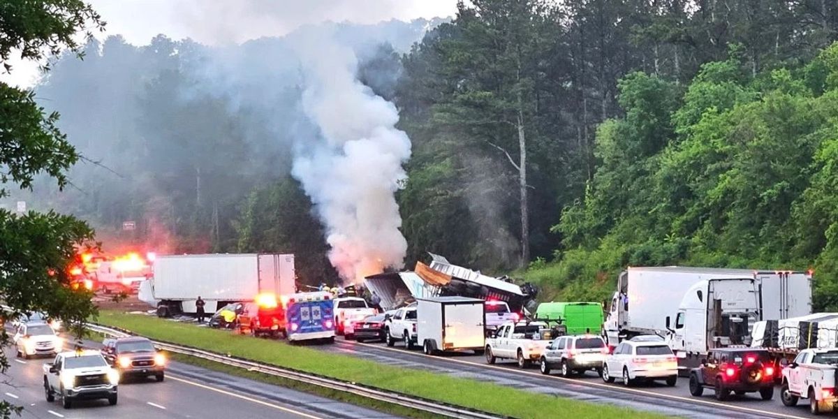 3 Dead, 2 Hospitalized After Tractor-trailer Crash on I-75 in Gordon County, Georgia