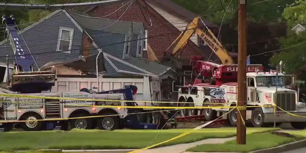 Dump Truck Slams Into New Jersey Home at 40 Mph After Driver Suffers Medical Emergency