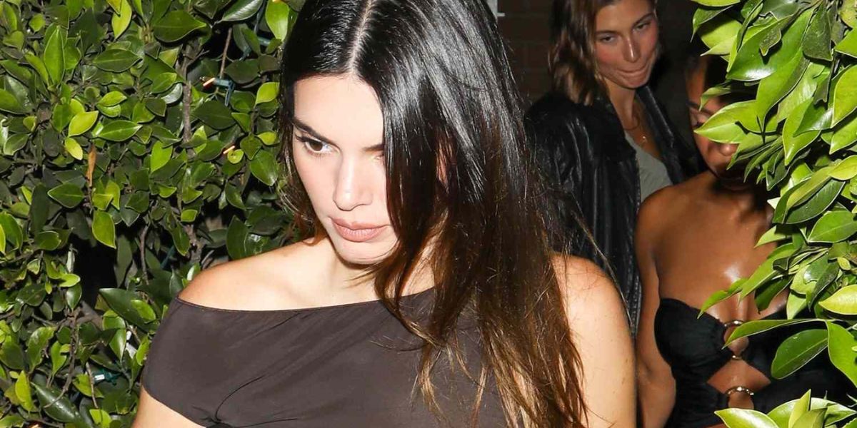 Kendall jenner wears a see through black top without a bra while going on a dinner date with friends hailey bieber and lori harvey at giorgio baldi in los angeles 2