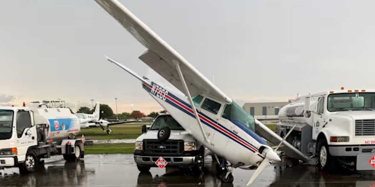 Severe Weather Damages Plane, Downs Trees and Power Lines in Broward County